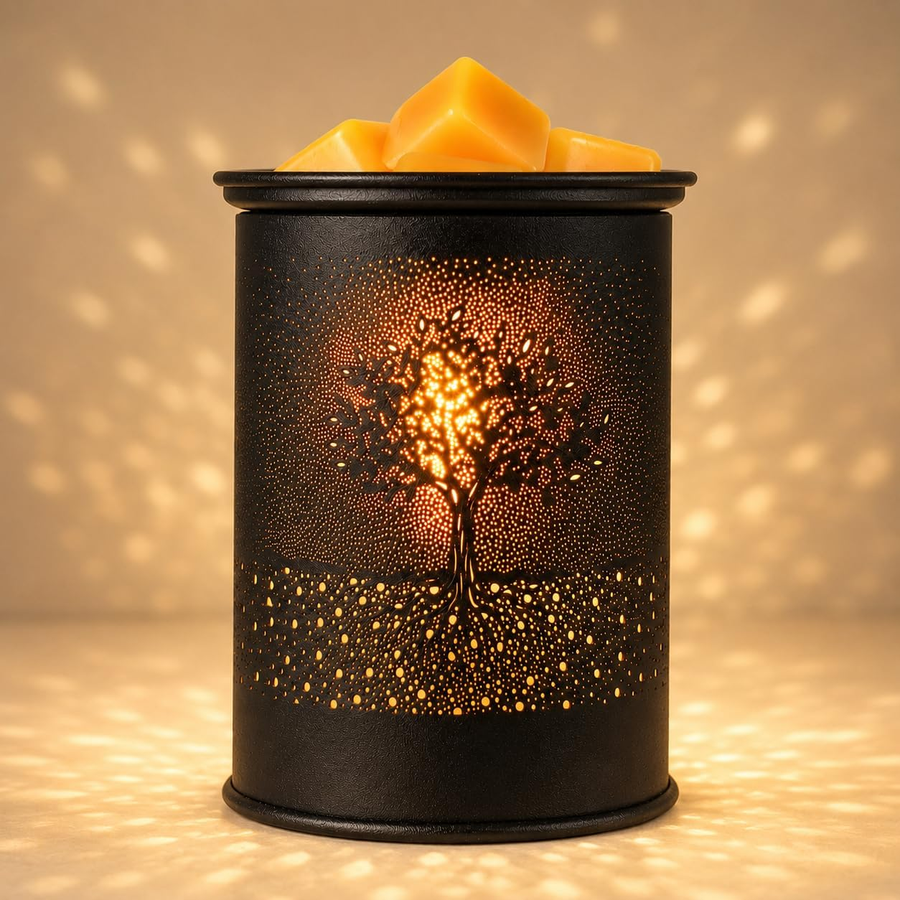 Tree Candle Wax Warmer – Metal Flameless Melter & Ambient Lamp
