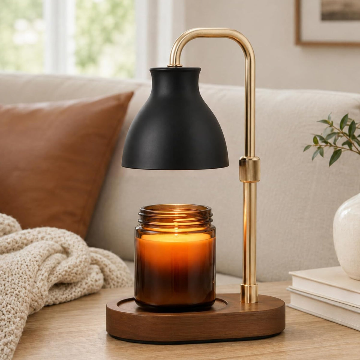 Candle Warmer Lamp with Timer - Electric Adjustable Candle Lamp Warmer, Birthday Gifts for Women, Mothers Day Gifts for Mom, House Warming Gifts New Home, Candle Warmer for Jar Candles with 2 Bulbs