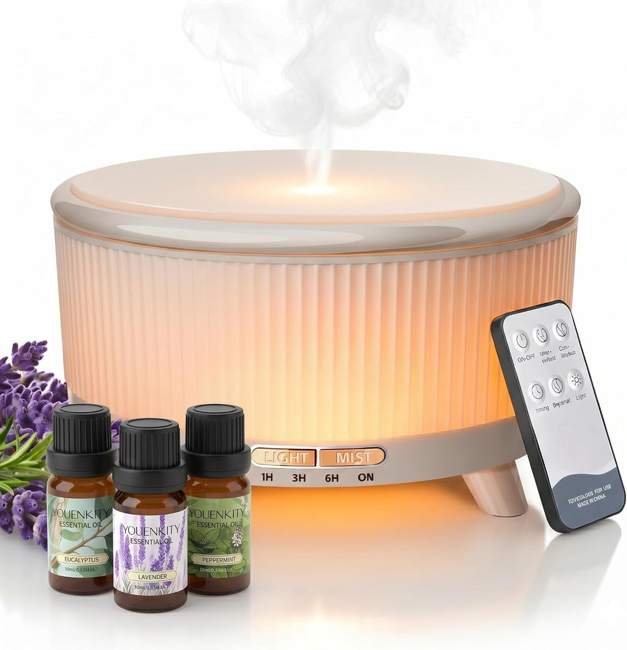 500Ml Essential Oil Diffuser, Ultrasonic Aromatherapy Humidifier